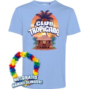 T-shirt Cabana | Toppers in Concert 2024 | Club Tropicana | Hawaii Shirt | Ibiza Kleding | Lichtblauw | maat XXL