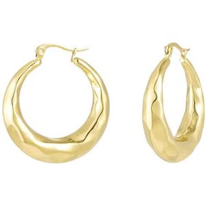 Yehwang Oorbellen - Oorbellen Set van 2 - Oorbellen met gedeukt motief - RVS oorbellen - RVS Sieraden - Goud