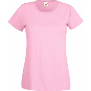 Fruit of the Loom Dames/vrouwen Lady-Fit Valueweight Short Sleeve T-Shirt (Pak van 5) (Lichtroze)