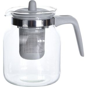 Glazen theepot met grijs filter 1500 ml