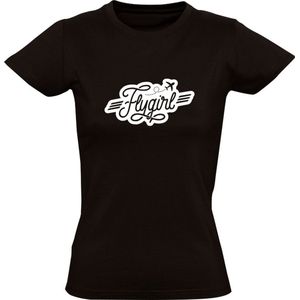 Flygirl Dames T-shirt | vakantie | vliegtuig | reis | vakantie | trip | stewardess | piloot