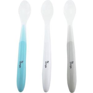 Bo Jungle - B-Soft Spoon Set 3 Wit/Blauw/Grijs