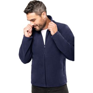 Kariban Fleece vest - navy blauw - rits - warme winter sweater - trui - heren - polyester XXL