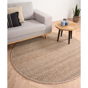 Rond wollen vloerkleed Lett - beige 190 cm rond