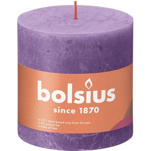 Bolsius Stompkaars Vibrant Violet Ø100 mm - Hoogte 10 cm - Violet - 62 Branduren