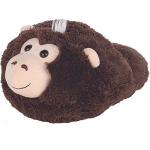 Cozy Noxxiez Voetenwarmer Gorilla Junior 35 X 25 Cm Pluche Bruin