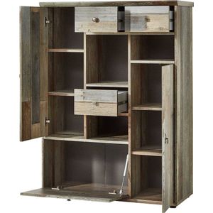 Buffetkast Clem 99cm drie deuren & drie lades - driftwood