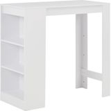vidaXL - Bartafel - met - schap - 110x50x103 - cm - wit