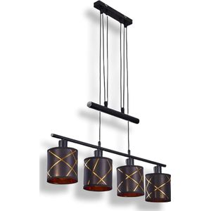 Belanian.nl - Modern  Kunststof stof Hanglamp - hanglamp zwart, 4 lichts