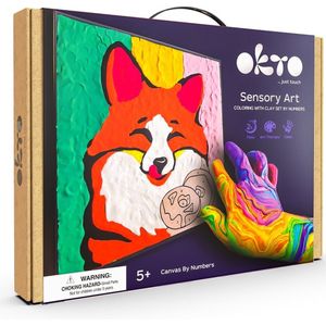 Okto clay DIY 3D Kunstwerk met foamklei, Fox, 20001, 30x30cm