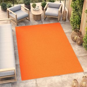 Tapiso Mono Vloerkleed Oranje Binnen en Buiten Tapijt Maat- 200x300