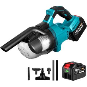 Vevor Draadloze handheld elektrische stofzuiger - Met 2 Batterijen - handstofzuiger - Kruimeldief snoerloos - Kruimelzuigers - 1000W - 18V - 0.7L - Blauw