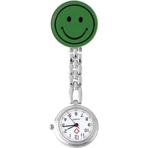 Fako® - Verpleegstershorloge - Zusterhorloge - Verpleegster Horloge - Smiley - Groen