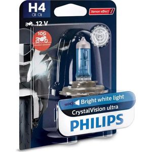 Philips Motorlamp H4 Crystalvision 12v 60/55w Wit