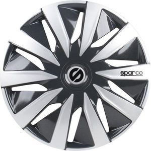 Sparco Wieldoppen Lazio 14 Inch Abs Grijs/zilver Set Van 4