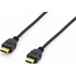 Equip 119372 HDMI-kabel HDMI Aansluitkabel HDMI-A-stekker 7.50 m Zwart Vergulde steekcontacten