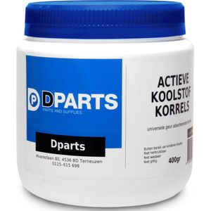 Dparts koolstofkorrels - 400 gram - geactiveerde koolstof - actieve kool korrels - filterkool voor navulling in aquarium en afzuigkap koolstoffilter