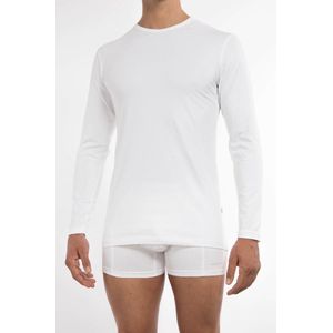 Claesen's Heren 1-pack lange mouw t-shirt - White- Maat XXL