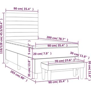 vidaXL-Boxspring-met-matras-fluweel-donkergrijs-90x200-cm