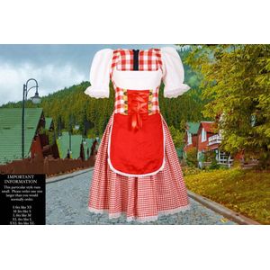 Benelux Wears - Boeren Tirol - Oktoberfest - 1-Delig Dirndl Jurk - Bierfeest - Pearl Girl - Verkleedkleding - Maat M - 38
