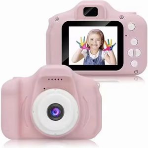 Yar Digitale Kindercamera HD 1080p inclusief Frozen stickervel - 32GB SD-Kaart - SD-kaarthouder - Speelgoedcamera - Fototoestel Voor Kinderen - Unicorn Roze