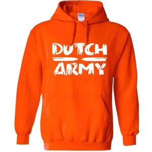 Dutch Army Oranje Hoodie - zandvoort - wk - ek - nederland - holland - koningsdag - unisex - trui - sweater - capuchon
