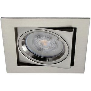 Platte inbouwspot Fabbe -Vierkant RVS Look -Extra Warm Wit -Dimbaar -3.8W -RTM Lighting LED