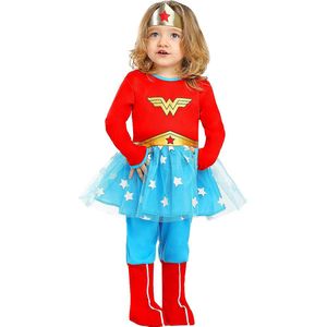 FUNIDELIA Wonder Woman kostuum voor baby - 0-6 mnd (50-68 cm) - Rood