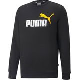 Puma Essentials+ 2 Col Big Logo Crew Fl Sweatshirt Puma Black / Tangerine - S - Heren