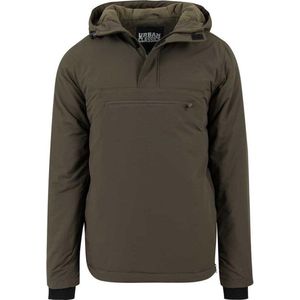 Urban Classics Jas  Padded Pull Over Jacket Tb1443 Olive Mannen Maat - S