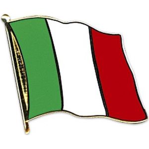 Belatio Decorations - Pin/broche/speldje vlag Italie - 2 cm - Landen thema feestartikelen