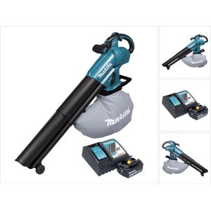 Makita DUB 187 RG accu bladblazer en bladzuiger 18 V borstelloos + 1x oplaadbare accu 6.0 Ah + lader