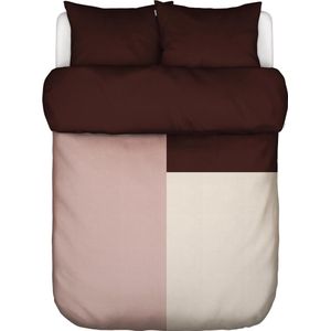 MARC O'POLO Ewon Dekbedovertrek Crimson Brown - Lits-Jumeaux XL – 260x200/220 cm