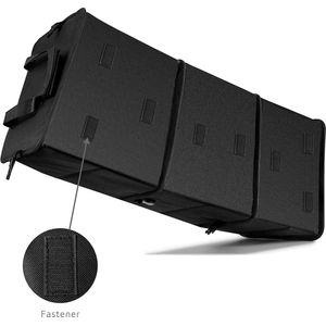 Vario-Box Opvouwbare auto-organizer, in grootte verstelbare kofferbak-tas met klittenbandbevestiging aan de bodem, grote vouwmand-box, opvouwbare box, zwart, 72 x 33 x 30 cm