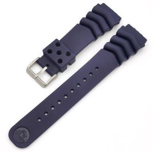 20mm Rubber Siliconen horlogeband Blauw passend op Seiko Citizen 20 mm armband Bandje - Horlogebandje horlogeband