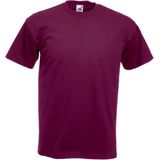 Set van 2x stuks basic bordeaux rode t-shirt voor heren - voordelige 100% katoenen shirts - Regular fit, maat: XL (42/54)