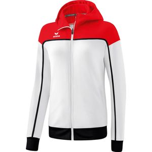 Erima Change Trainingsjack Met Capuchon Dames - Wit / Rood / Zwart | Maat: 34