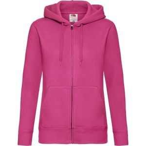 Fruit Of The Loom Vrouwen Dames-Fit sweatshirt met capuchon (Fuchsia)