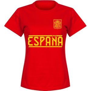 Spanje Dames T-Shirt - Rood - XXL