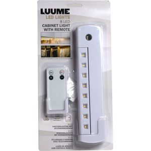 Luume Kastlamp - afstandsbediening - 8 LED lampen - wit - 20 cm - dimbaar