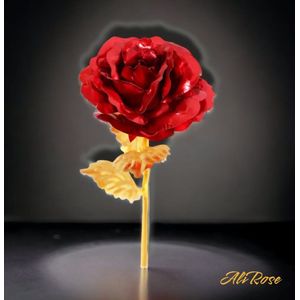 AliRose - Luxury Rose Gift - 5 Stuks - Goud met Rood - Cadeau - Giftset - Holidays - Valentijn - Kerstcadeau - Relatie Geschenk