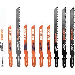 Bahco 91-MIXED-10P Decoupeerzaagbladenset voor hout en metaal - 10-delig 1 set(s)