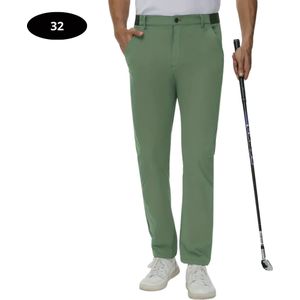 Livano Golfbroek Heren - Golfkleding - Golfen - Golf Accessoires - Nette Pantalon - Groen XXL - Maat 54