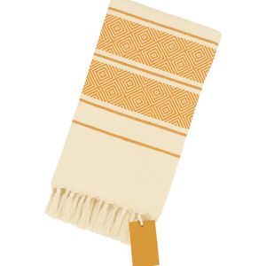 Extra groot strandlaken – XXL strandlaken – 200 x 200 cm – luxe katoenen strandhanddoek – XXL badhanddoek – reishanddoek – xxl hamamdoek - dubbelzijdig – oranje – ruit – lichtgewicht – sneldrogend – zandafstotend - Ibiza stijl - Viva Dune