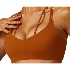 June Spring - Sport Top - BH - Maat M/Medium - Kleur: Cognac - Vocht afvoerend - Flexibel - Comfortabel - Deze sporttop met ingebouwde ondersteuning is gemaakt van hoogwaardige kwaliteit