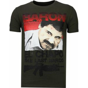 El Patron Pablo - Rhinestone T-shirt - Khaki