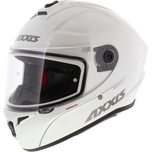 Axxis Draken S integraal helm solid glans parel wit M - Motor / Scooter / Karting