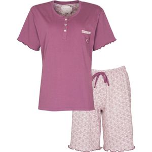 Tenderness - Dames Shortama - Pyjama Set - Donker Roze - Maat S