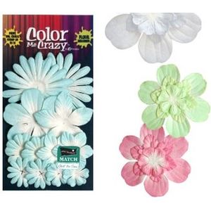 Petaloo bloemen Aquaduct light blue , Papieren bloemen, scrapbooking