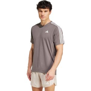 adidas Performance Own the Run 3-Stripes T-shirt - Heren - Bruin- XL